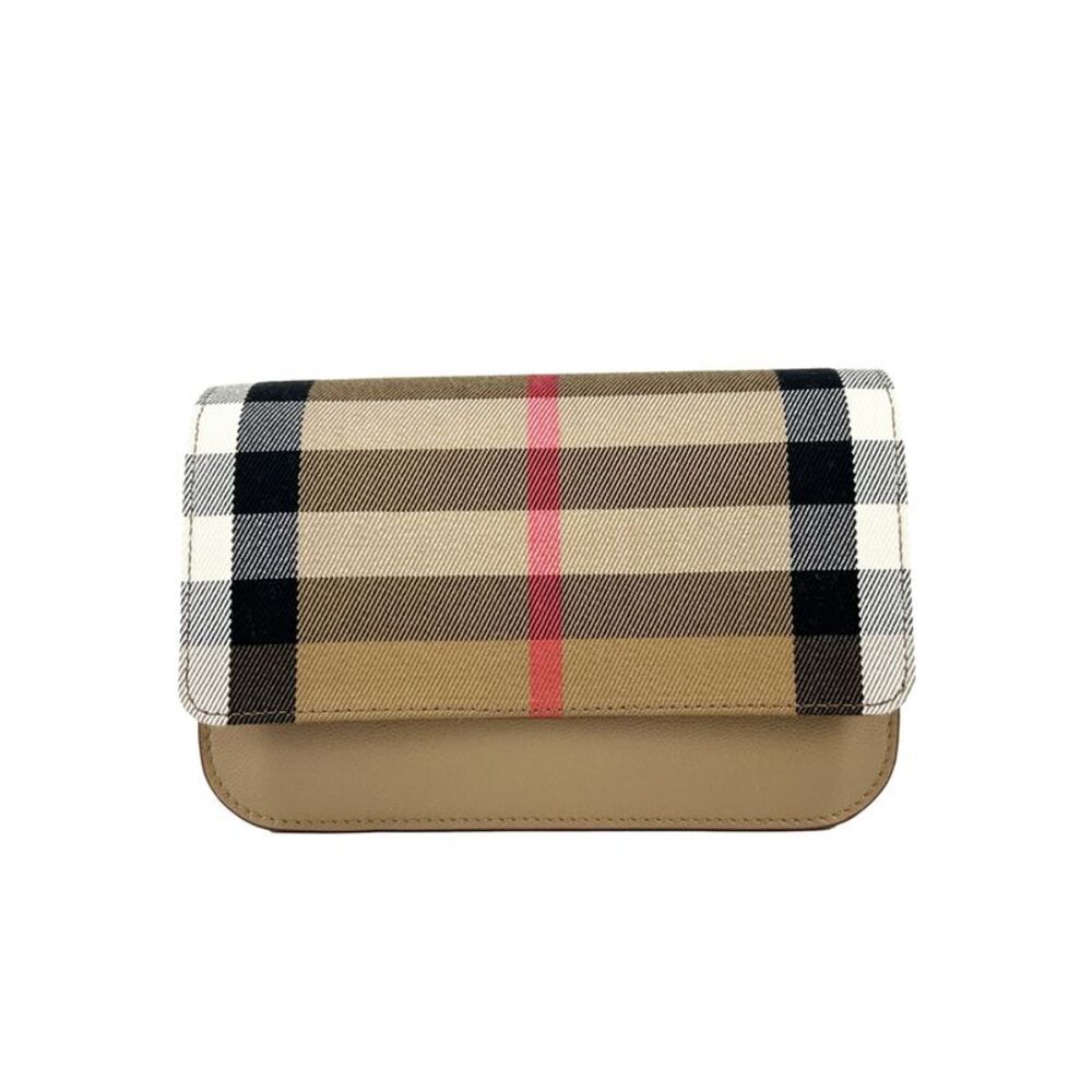 Burberry Burberry Small Leather Madison Crossbody Check Women's Bag - Picture 1 of 5